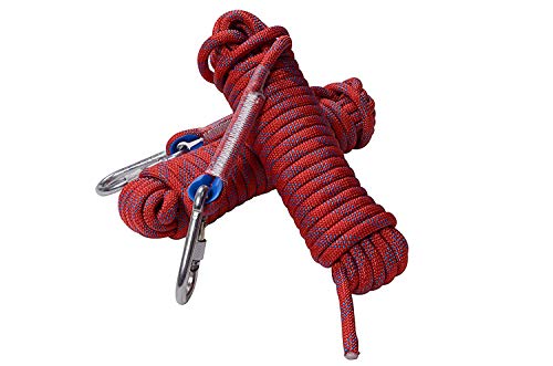 Product Cover Rock Climbing Rope, 12mm Diameter Outdoor Hiking Accessories High Strength Cord Safety Rope(10m,32ft)(20m,64ft) (30m,94ft) (Red,94ft)