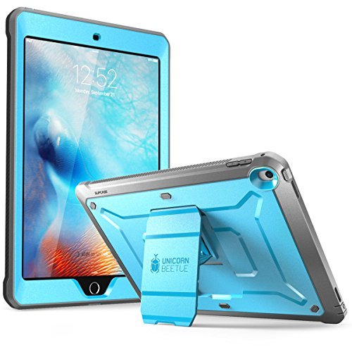 Product Cover SUPCASE [Unicorn Beetle Pro Series] Case Designed for iPad 9.7 2018 / 2017, with Built-In Screen Protector & Dual Layer Full Body Rugged Protective Case for iPad 9.7 5th / 6th Generation (Blue)
