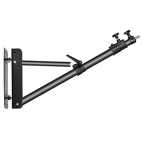 Product Cover Neewer Triangle Wall Mounting Boom Arm for Photography Studio Video Strobe Lights Monolights Softboxes Umbrellas Reflectors, 180 Degree Flexible Rotation, Max Length 49 inches/125 Centimeters (Black)