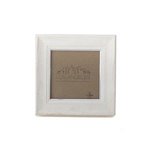 Product Cover 4x4 Picture Frame Ivory Silver - Mount Desktop Display, Instagram Prints Frames by EcoHome