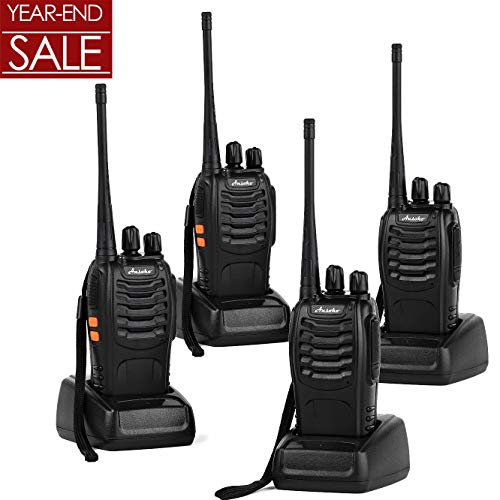 Product Cover Ansoko Long Range Walkie Talkies Rechargeable Two Way Radios FRS/GMRS 16-Channel UHF 2-Way Radio for Adults (Pack of 4)