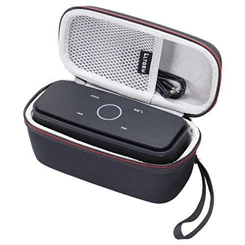 Product Cover LTGEM Case for DOSS Touch Wireless Bluetooth V4.0 Portable Speaker with HD Sound and Bass-Fits Cable-Black