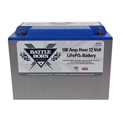 Product Cover Battle Born LiFePO4 Deep Cycle Battery - 100Ah 12v with Built-in BMS - 3000-5000 Deep Cycle Rechargeable Battery - Perfect for RV/Camper, Marine, Overland/Van, and Off Grid Applications