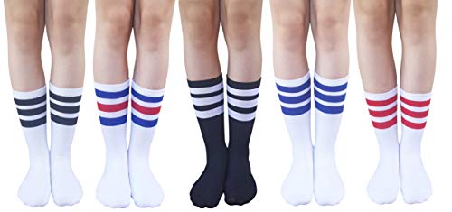Product Cover AM Landen Super Cute Womens Teens Ankle Socks Girls Socks Mid-Calf Striped Socks Stylish Socks