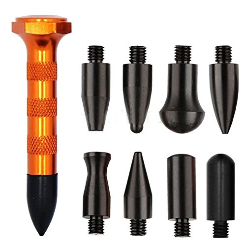 Product Cover GS DIY Paintless Dent Repair Kit Metal Tap Down Pen with 9 Heads Tips Dent Removal Tools