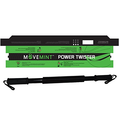 Product Cover MOVEMINT Power Twister Chest Resistance Spring Bar Exerciser (20KG to 100KG Options)