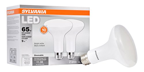 Product Cover SYLVANIA General Lighting 78029 Sylvania Dimmable Led Light Bulb, 9 W, 120 V, 650 Lumens, 3500 K, CRI 80, 3-3/4 in Dia X 5 in L, Medium Base, Efficient 9W, 3500K, Bright White, 2 Piece