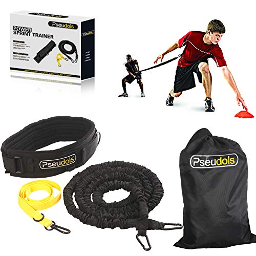 Product Cover Pseudois Resistance Bungee Band, Running Training Bungee Workout Band, Speed Strength, Basketball and Football Equipment for Improving Strength, Power and Agility