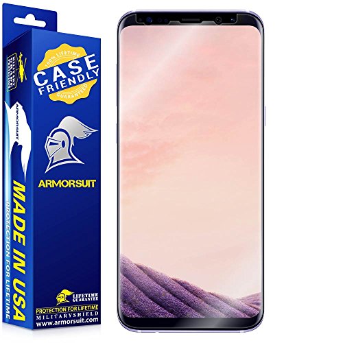 Product Cover ArmorSuit - Galaxy S8 Plus Screen Protector [Case Friendly] MilitaryShield for Samsung Galaxy S8 Plus Anti-Bubble Lifetime Replacement HD Clear