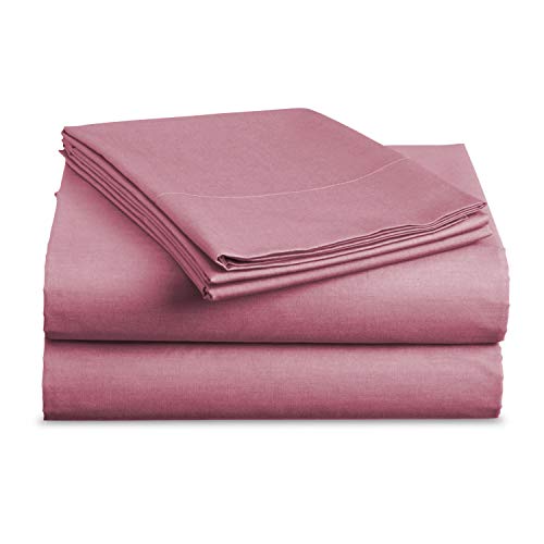 Product Cover Luxe Bedding Sets - Microfiber Twin Sheet Set 3 Piece Bed Sheets, Deep Pocket Fitted Sheet, Flat Sheet, Pillow Case Twin Size - Light Pink