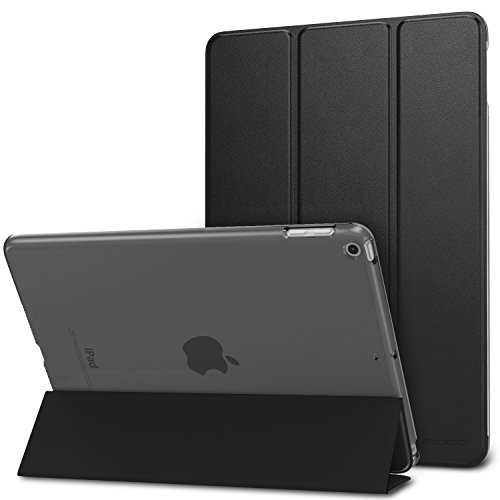 Product Cover MoKo Case Fit 2018/2017 iPad 9.7 6th/5th Generation - Slim Lightweight Smart Shell Stand Cover with Translucent Frosted Back Protector Fit Apple iPad 9.7 Inch 2018/2017, Black(Auto Wake/Sleep)