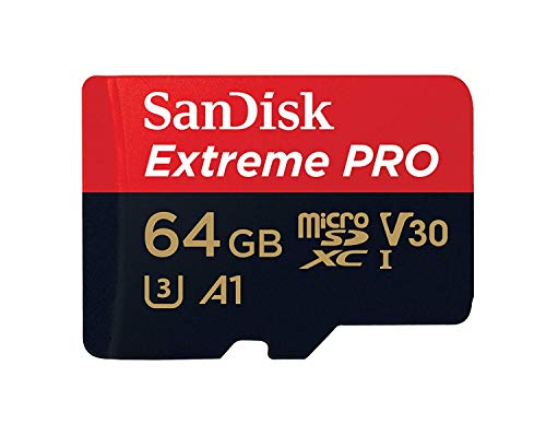 Product Cover SanDisk Extreme PRO microSDXC Memory Card Plus SD Adapter up to 100 MB/s, Class 10, U3, V30, A1 - 64 GB