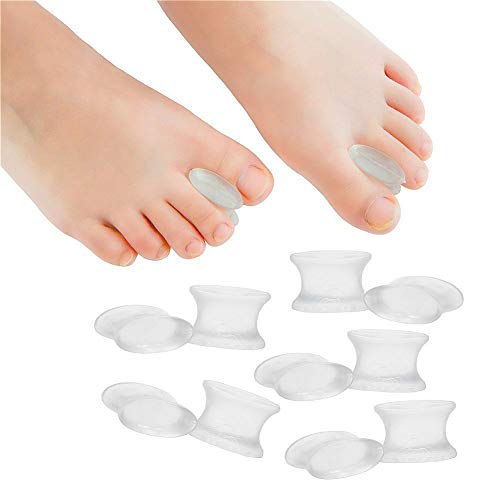 Product Cover Povihome 10 Pack Gel Bunion Corrector & Toe Spacers Separators and Straightener Orthotics (New Soft Version) for Sports Activities, for Men and Women Overlapping Toes, Bunion Pain Relief - Small Size