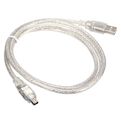 Product Cover Cablecc USB Male to Firewire IEEE 1394 4 Pin Male iLink Adapter Cord Cable for SONY DCR-TRV75E DV