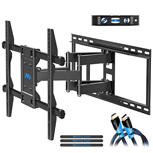 Product Cover Mounting Dream TV Wall Mounts TV Bracket for 42-70 Inch TVs, Premium TV Mount, Full Motion TV Wall Mount with Articulating Arms, Swivel TV Wall Mount - Max VESA 600x400mm and 100 LBS, HM2296-2
