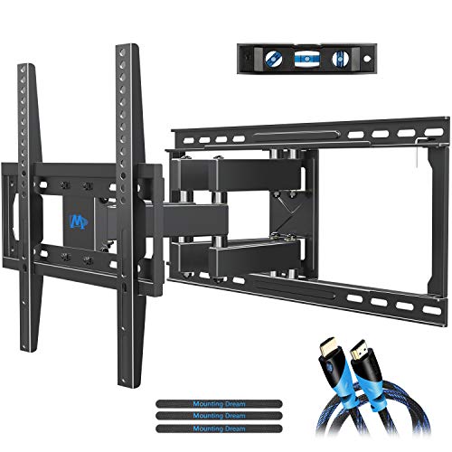 Product Cover Mounting Dream MD2380-24 TV Wall Mount Bracket for Most 26-55 Inch Flat Screen TV, with Full Motion Swivel Articulating Dual Arms, up to VESA 400x400mm and 99 LBS Fits Stud Spacing up to 24 Inch