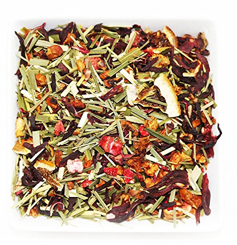 Product Cover Tealyra - Strawberry Orange Sunrise - Hibiscus Strawberry Lemongrass - Herbal Fruity Loose Leaf Tea - Vitamins and Antioxidants Rich - Low Caffeine - All Natural - 112g (4-ounce)