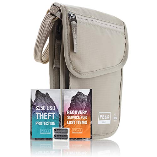 Product Cover Neck Wallet & Hidden Passport Holder - RFID w/Theft Insurance and Lost & Found Service
