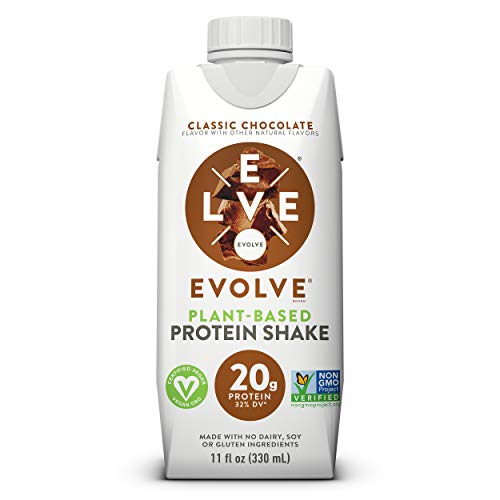 Product Cover Evolve Protein Shake, Classic Chocolate, 20g Protein, 11 Fl Oz, Pack of 12