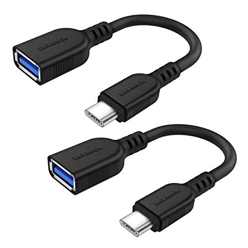 Product Cover Nekteck USB-IF Certified(2-Pack) USB C to USB 3.0 Adapter USB 3.1(Gen1) Type C Male to USB A Female Cable Support OTG Function, Compatible with 2018 MacBook Air/Pro, Galaxy S9 Note 9, Pixel 3 /Black