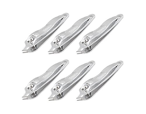 Product Cover DMtse 6 x Metal Slanted Edge Nail Cutting Clippers Pedicure Manicure Tool Slanted Tip Metal Nail Clipper Cutter Pedicure Manicure Tool