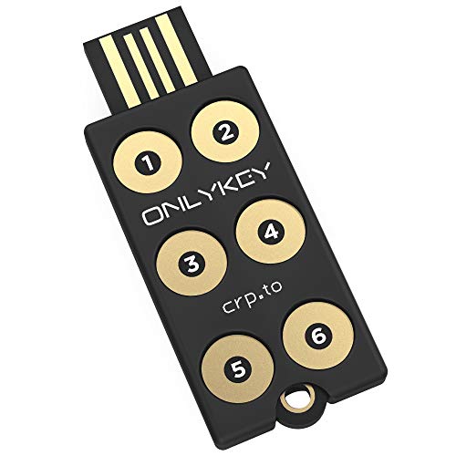 Product Cover OnlyKey FIDO2 / U2F Security Key and Hardware Password Manager | Universal Two Factor Authentication | Portable Professional Grade Encryption | PGP/SSH/Yubikey OTP | Windows/Linux/Mac OS/Android