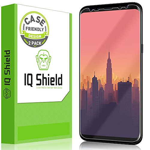 Product Cover IQShield Screen Protector Compatible with Samsung Galaxy S8 Plus (2-Pack)(Case Friendly)(Not Glass) Anti-Bubble Clear Film