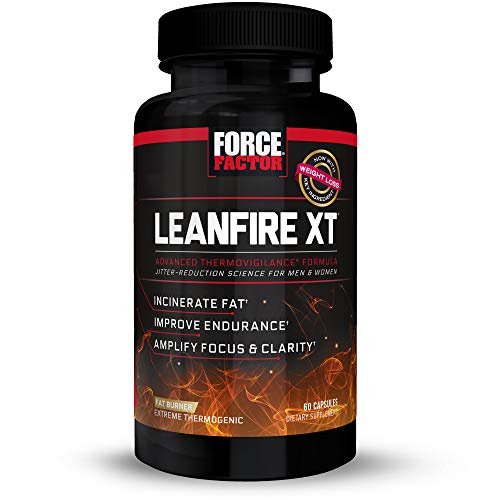 Product Cover Force Factor LeanFire XT Thermogenic Weight Loss Supplement to Support Fat Oxidation with Added Energy, Endurance, and Mental Clarity, 60 Count
