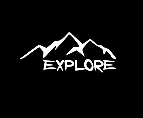 Product Cover Explore Hiking Camping Vinyl Decal Sticker | Cars Trucks Vans Walls Laptops Cups | White | 6.5 inches | KCD943