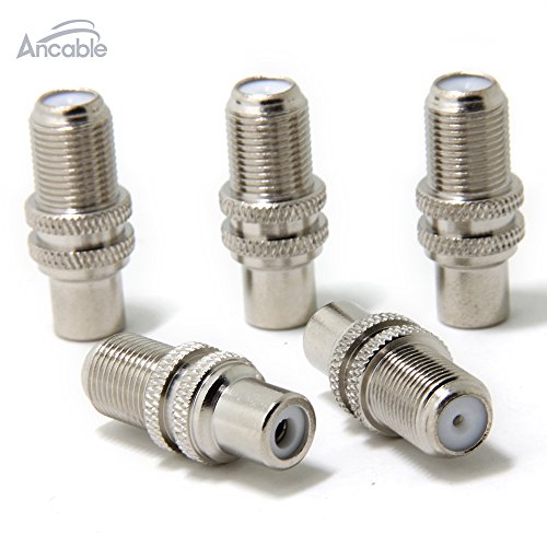 Product Cover Ancable F Type Female to RCA Female Adapter 5-Pack