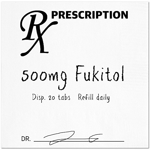 Product Cover Funny Napkins - FUKITOL RX - Boutique Cocktail Napkins, 5