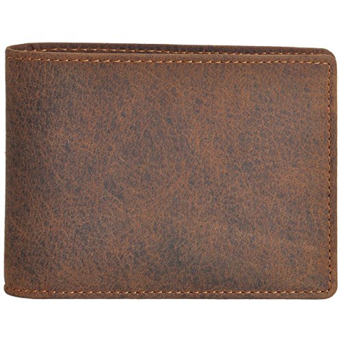 Product Cover DiLoro Mens Slim Leather Wallet Pocket Bifold Travel With RFID
