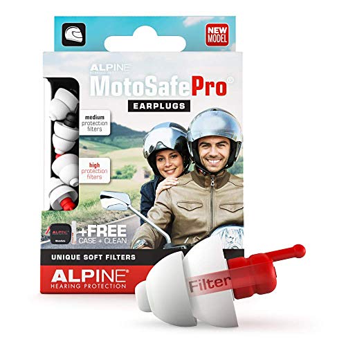 Product Cover Alpine MotoSafe Pro Reusable Ear Plugs - Motorcycle Ear Plugs - Noise Reduction & Ear Protection - Motorcycle Earplugs Set for Touring & Racing - Hypoallergenic Reusable Earplugs