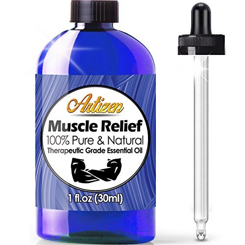 Product Cover Artizen Muscle Relief Essential Oil (100% PURE & NATURAL - UNDILUTED) Therapeutic Grade - Huge 1oz Bottle - Perfect for Aromatherapy