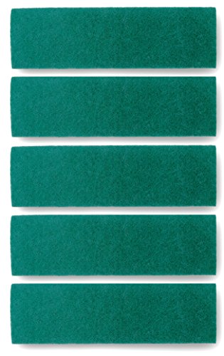 Product Cover Scrub Pads For Microfiber Mops - Replacement Scouring and Scrubbing Mop Head Refills - Reusable Washable Velcro Mop Attachment Fits Bona, Norwex, Rubbermaid, Libman, LINKYO etc (18″ Pads - 5 Pack)