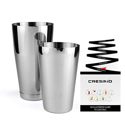 Product Cover Boston Shaker Cocktail Making Set:18oz Unweighted & 28oz Weighted Professional Bartender Cocktail Shaker Set by Cresimo