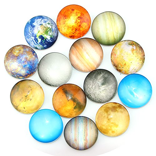 Product Cover Ktdorns Planetary Fridge Magnets -14 Pack Refrigerator Magnets, Office Magnets, Calendar Magnet, Whiteboard Magnets,Perfect Decorative Magnet Set with Storage Box (Refrigerator Magnets)
