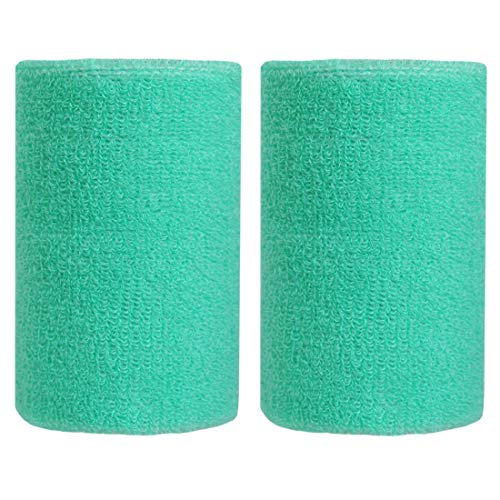Product Cover BBOLIVE 4' Inch Wrist Sweatband in 28 Different Neon Colors - Athletic Cotton Terry Cloth - Great for All Outdoor Activity(1 Pair)