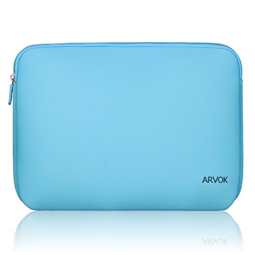 Product Cover Arvok 11-12 Inch Laptop Sleeve Multi-Color & Size Choices Case/Water-Resistant Neoprene Notebook Computer Pocket Tablet Briefcase Carrying Bag/Pouch Skin Cover for Acer/Asus/Dell/Lenovo, Baby Blue