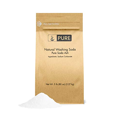 Product Cover Natural Washing Soda (5 lb.) by Pure Organic Ingredients, Also Called Soda Ash or Sodium Carbonate, Eco-Friendly Packaging, Multi-Purpose Cleaner, Water Softener, Stain-Remover