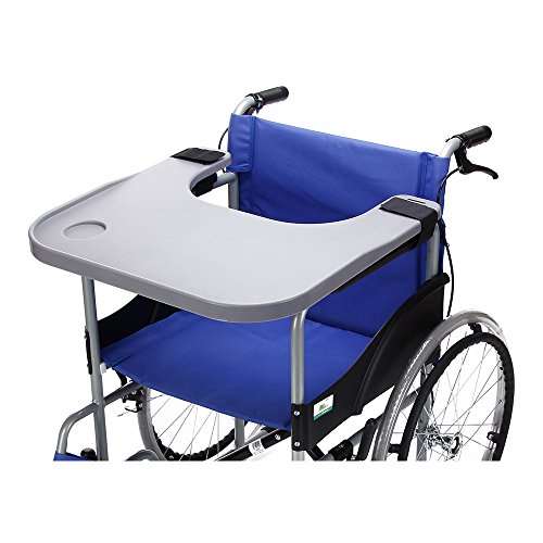 Product Cover Wheelchair Lap Tray Table Accessories with Cup Holder Medical Portable Child Chair Universal Trays Desk Fit for Manual Powered or Electric Wheelchairs (Size:52 * 58CM for 16-20 Inch Wheelchairs)