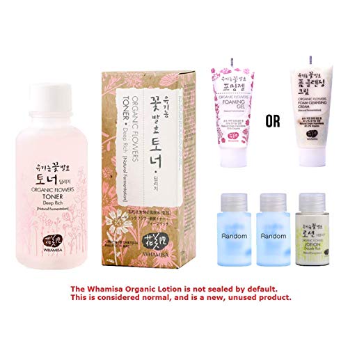 Product Cover Whamisa Organic Flowers Deep Rich Essence Toner for Face & Body | Natural Hydrating Moisturizer for Dry Sensitive Skin | with Natural Ingredients | 4.05 fl.oz. | Korean Skincare Kit | EWG Verified