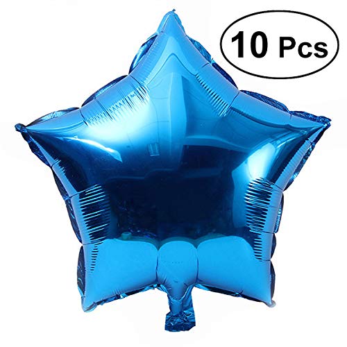 Product Cover TOYMYTOY Five-Point Star Foil Balloons for Party Decoration,Blue,18