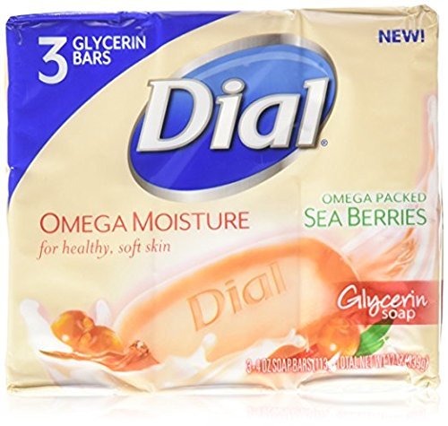 Product Cover Dial Omega Moisture Glycerin Bar Soap, Sea Berries ‑ 3 pack, 4 oz bars (Pack of 2)