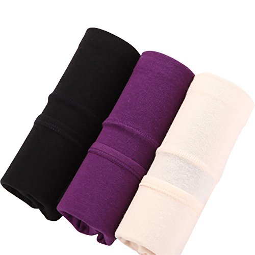 Product Cover INNERSY Women's 3 Pack Ultra Soft Postpartum Menstrual Period Protective Cotton Panties Underwear (Love Yourself First)