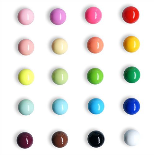 Product Cover Fridge Magnets Spherical Muliticolor Refrigerator Office Magnet for Calendars Whiteboards Maps Resin Fun Decorative Decoration 20 Pack