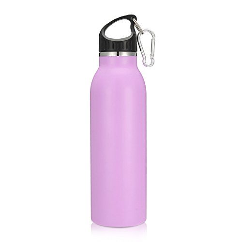 Product Cover KingSo 20oz Insulated Vacuum Flask Outdoor Sports Water Bottle, Standard Mouth BPA-Free Stainless Steel for Hot and Cold Beverages, Cap with Carabiner Clip Ideal for Camping Hiking Travel