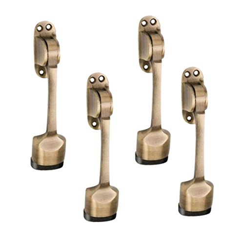 Product Cover Smart Shophar Brass Door Stopper Vanilla 5 Inches Antique Pack of 4 Pieces, Brown