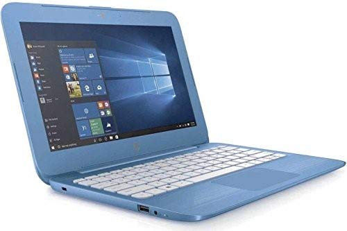 Product Cover HP Stream 11.6 inch Flagship Laptop, Intel Celeron Core up to 2.48GHz, 4GB RAM, 32GB Solid State Drive, WiFi, Bluetooth, Webcam, USB 3.0, Windows 10 Home, Blue (Renewed)