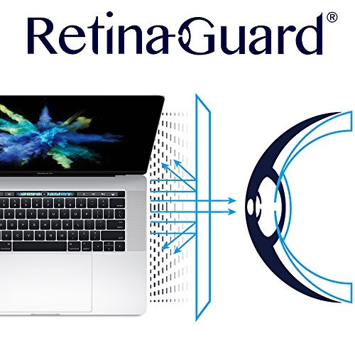 Product Cover RetinaGuard Macbook Pro 15 Inch (2018 2017 2016) Anti Blue Light Screen Protector (Transparent), SGS and Intertek Tested, Blocks Excessive Harmful Blue Light, Reduce Eye Fatigue and Eye Strain